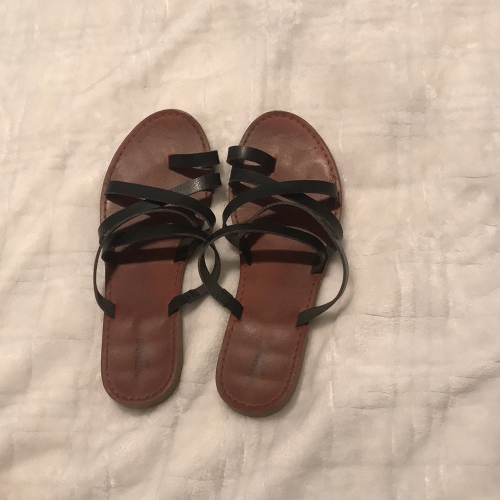 Black strappy sandals